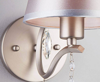 Бра 10089/1 сатин-никель/прозрачный хрусталь