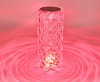 Настольная светодиодная лампа с сенсорным выключателем и пультом DE8021 CL прозрачный LED RGB 3W