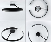 Люстра светодиодная "MADERA" 80W R-APP-500x170-BLACK/WHITE-220-IP20