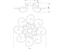 Люстра светодиодная 90236/8 черный кофе