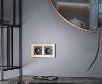 Веркель Розетка 1-ая с/з (черный матовый) W1271008 Hammer