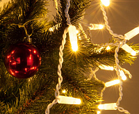 Гирлянда бытовая электрическая бахрома/теплый белый 100-001