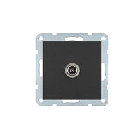 LK80 Розетка TV с накладкой черный бархат 845108/865100