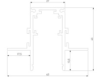 Slim Magnetic Шинопровод встраиваемый под ГКЛ 12,5мм черный 3м 85208/00