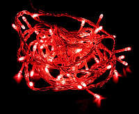 Гирлянда 40LED красный 3.6W с контроллером IP20 шнур 1,4м 0,5мм CL03 26774 сн/пр