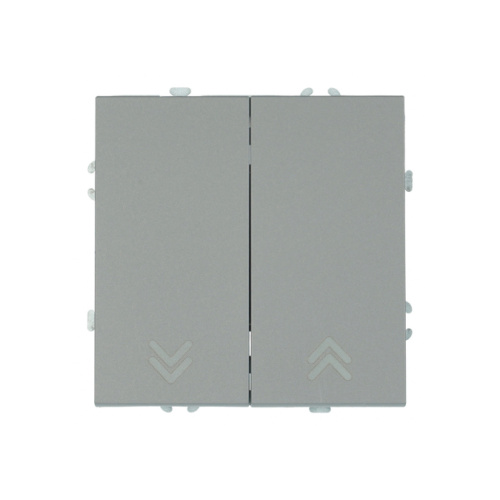 Эмили Выключатель 2кл самовозвратный платиново-серый RSW10-5113-10