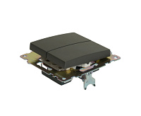 Катрин Выключатель 2-кл графит GLS10-7104-06