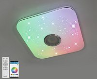 Светильник светодиодный "MUSIC" RGB 40W S-APP-330-WHITE/CHROME-220-IP20
