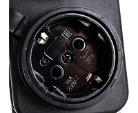 Розетка переносная 2 места с заземл. контактом 230В, STEKKER RST16-22-44 черный