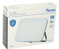 Прожектор светодиодный&nbsp;&nbsp;50W 6400K IP65 белый матовый LL-942