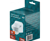 Датчик движения настенно-потолочный 12м 1200Вт IP44 белый 15317 7