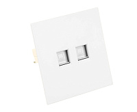 Мия Розетка компьютерная RJ-45 2х местная, белая магнолия, RST00-3111-01