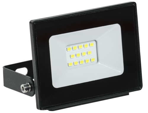 Прожектор СДО 06-10 светодиодный черный IP65 6500 K IEK