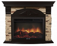 Портал Torre Classic камень сланец натуральный шпон темный дуб