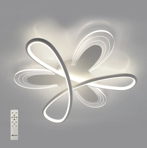 Люстра светодиодная "LOLITA" 80W 6F-RC-500x100-WHITE/WHITE-220-IP20 с ПДУ