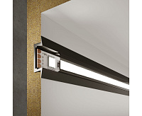 Встраиваемый алюминевый профиль черный/черный (до 11мм)