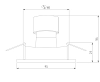 Светильник точечный встраиваемый 25001/01 MR16 черный