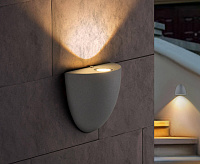 Уличный настенный светодиодный светильник TECHNO 1610 LED  RONGO алмазный серый