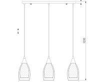 Подвесной светильник 50285/3 черный жемчуг