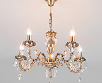 Люстра металл 10102/5 античная бронза/прозрачный  хрусталь