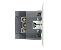 Мия Розетка 1-местная с/з с з/ш +USB+Type C, белая магнолия, RST16-3119-01