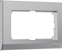 Веркель Рамка для двойной розетки (Stark серебряный) WL04-Frame-01-DBL сн/пр