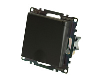 Катрин Розетка 1-ая с/з с крышкой графит GLS16-7112-06