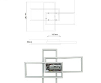 Люстра светодиодная "SVEN" 65W 3S-500x360x80-WHITE/WHITE-220-IP20