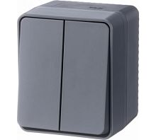 AtlasDesign Profi54 Антрацит Выключатель 2-кл IP54 ATN544051 сн/пр