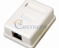 Компьютерная розетка RJ-45 CAT5e (экран) 03-0122 сн/пр