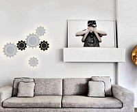 Бра MRL 1100 Gear L LED черный сн/пр