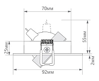 Светильник встраиваемый GU5.3 MR16 DL2811 хром