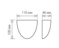 Уличный настенный светодиодный светильник TECHNO 1610 LED  RONGO алмазный серый