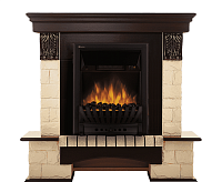 Портал Forte Classic U (угловой) камень бежевый шпон темный дуб