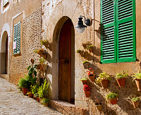 Светильник садово-парковый  60W 230V E27 IP44 черный, на стену вниз PL571