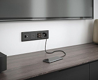 Веркель Розетка TV+RJ-45 (черный матовый) W1181308