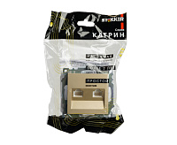 Катрин Розетка компьютерная 2-ая RJ45 золото GLS00-7109-08
