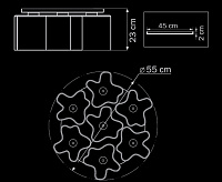 Люстра 802071 NUBI ONDOSO ХРОМ/БЕЛЫЙ ПОЛОСАТЫЙ сн/пр