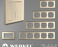 Веркель Рамка на 3 поста (Stream шампань) WL12-Frame-03