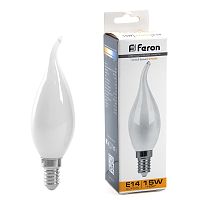Лампа светодиодная 15W E14 2700K свеча LB-718 (Feron)