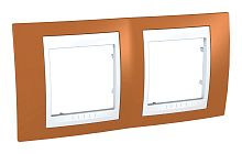 Рамка 2Мг UNICA Хамелеон гориз. оранж/бел MGU66.004.869