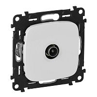 Valena ALLURE Розетка TV проход 0-2400 мГц с лиц панелью бел 753761