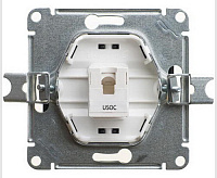 Розетка телефонная Schneider Electric Glossa GSL000881T, RJ11, металл, IP20, цвет шоколад