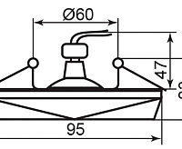 Светильник встраиваемый GU5.3 MR16 8150-2 серый сн/пр