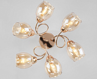 Люстра со стеклянными плафонами 30171/6 золото