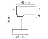 592057 Трековое крепление ASTA с 1-фазным адаптером к 21443х/21448х ЧЕРНЫЙ