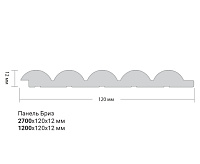 Панели 3D RAIL EAST из вспененного полистирола Бриз 2700х120х12 мм Белая