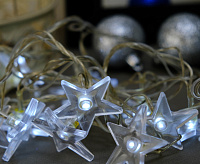 ULD-S0280-020\DTA WHITE IP20 Гирлянда свет-ная ЗВЕЗДОЧКИ, 2,8 м, прозрачный  сн/пр
