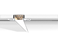 Профиль алюм встраив без крепежей серебро CAB254 (61*14*2000мм)