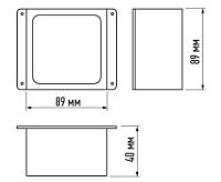 Светодиодная панель PPL 089/G OPAL 9W 4000K GREY IP40 (грильято)